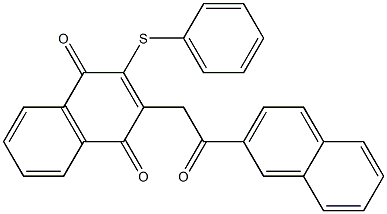 2-Phenylthio-3-[(2-naphtylcarbonylmethyl)]-1,4-naphthoquinone 结构式