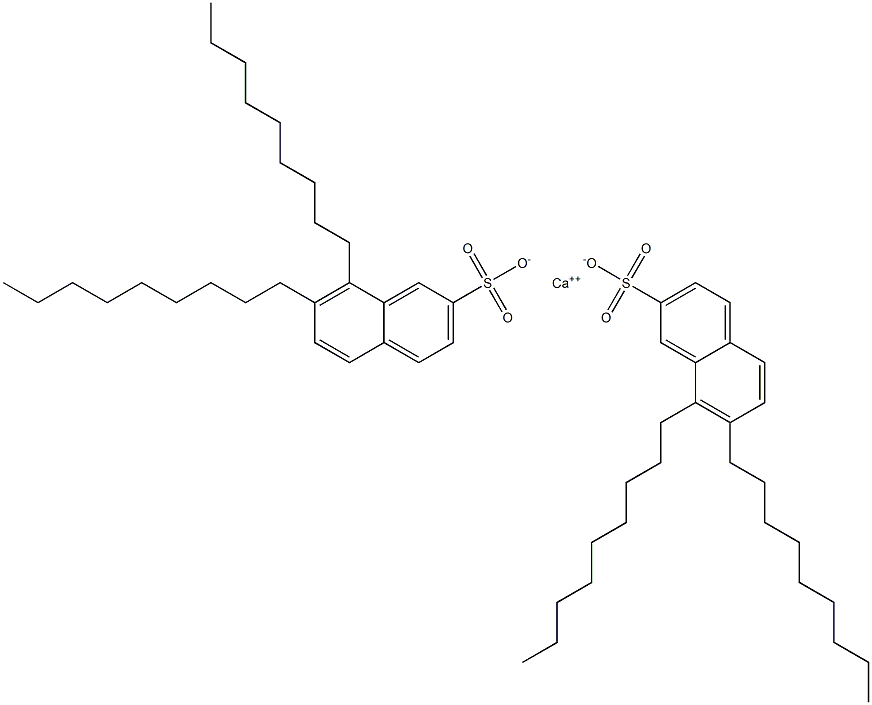 Bis(7,8-dinonyl-2-naphthalenesulfonic acid)calcium salt 结构式