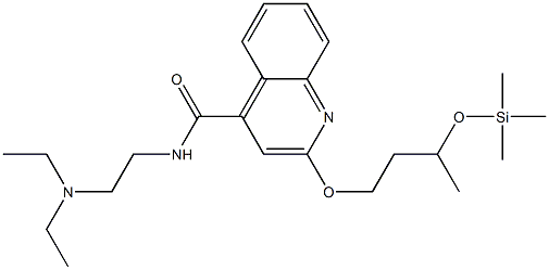 2-(3-Trimethylsilyloxybutoxy)-N-[2-(diethylamino)ethyl]-4-quinolinecarboxamide 结构式