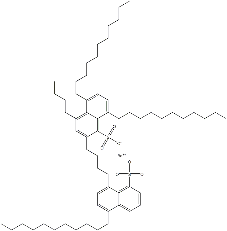 Bis(5,8-diundecyl-1-naphthalenesulfonic acid)barium salt 结构式