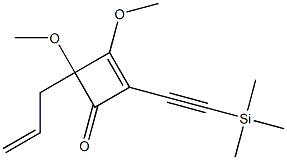 1,4-Dimethoxy-2-[(trimethylsilyl)ethynyl]-4-(2-propenyl)-1-cyclobuten-3-one 结构式