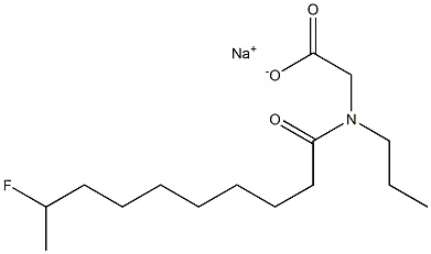 N-(9-Fluorodecanoyl)-N-propylglycine sodium salt 结构式