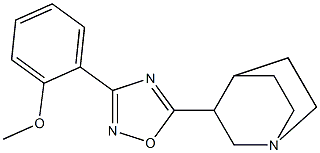 5-(1-Azabicyclo[2.2.2]octan-3-yl)-3-(2-methoxyphenyl)-1,2,4-oxadiazole 结构式