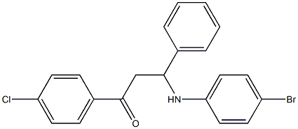 1-(4-Chlorophenyl)-3-(phenyl)-3-[(4-bromophenyl)amino]propan-1-one 结构式