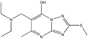 6-[(Diethylamino)methyl]-5-methyl-2-(methylthio)[1,2,4]triazolo[1,5-a]pyrimidin-7-ol 结构式