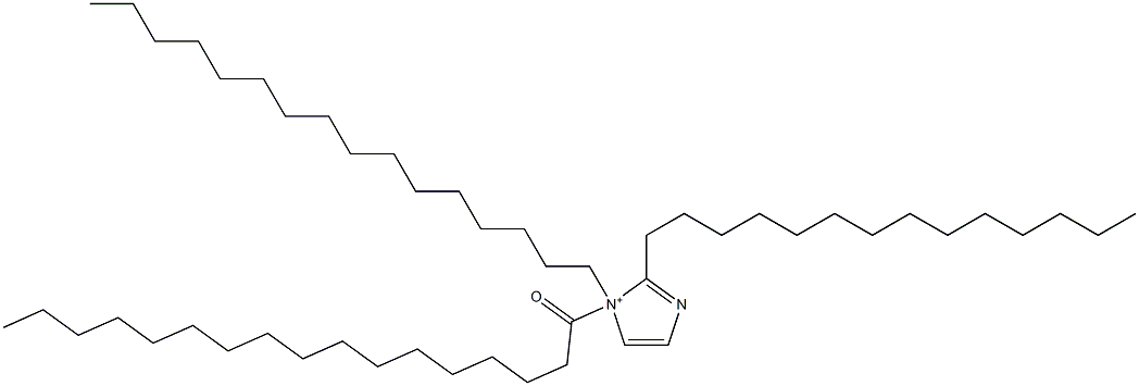 1-Hexadecyl-1-heptadecanoyl-2-tetradecyl-1H-imidazol-1-ium 结构式