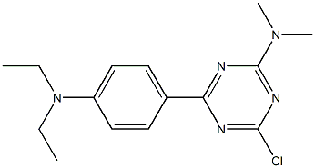 2-(4-Diethylaminophenyl)-4-dimethylamino-6-chloro-1,3,5-triazine 结构式
