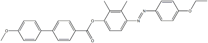 4-(4-Methoxyphenyl)benzoic acid 4-[(4-ethoxyphenyl)azo]-2,3-dimethylphenyl ester 结构式