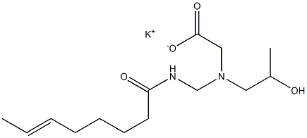 N-(2-Hydroxypropyl)-N-(6-octenoylaminomethyl)glycine potassium salt 结构式