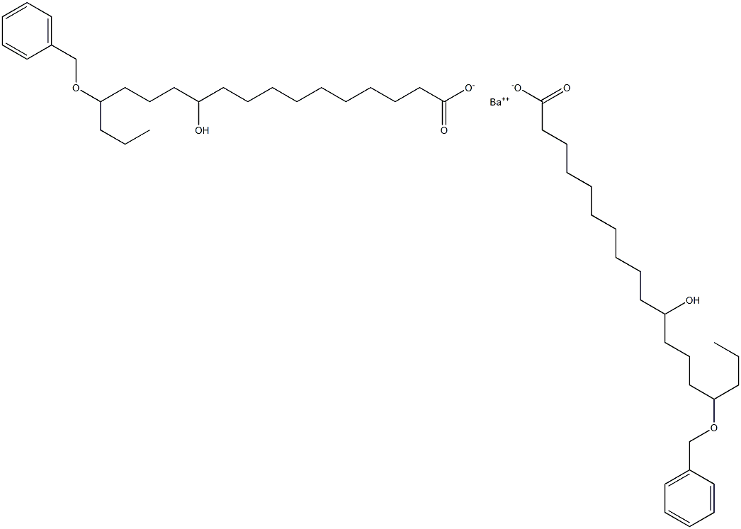 Bis(15-benzyloxy-11-hydroxystearic acid)barium salt 结构式