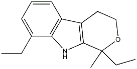 1,8-Diethyl-1-methyl-1,3,4,9-tetrahydropyrano[3,4-b]indole 结构式