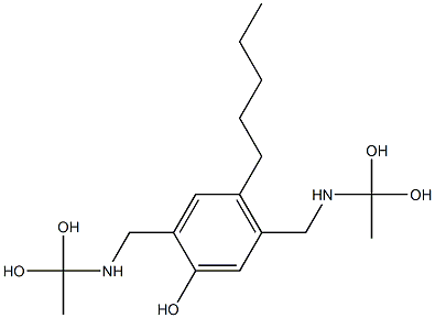 2,5-Bis[[(1,1-dihydroxyethyl)amino]methyl]-4-pentylphenol 结构式