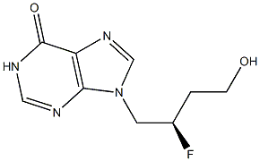 9-[(R)-2-Fluoro-4-hydroxybutyl]-9H-purin-6(1H)-one 结构式