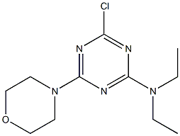 2-Chloro-4-diethylamino-6-morpholino-1,3,5-triazine 结构式