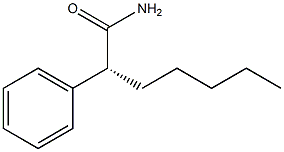 [R,(-)]-2-Phenylheptanamide 结构式