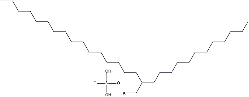 Sulfuric acid 2-dodecyloctadecyl=potassium salt 结构式