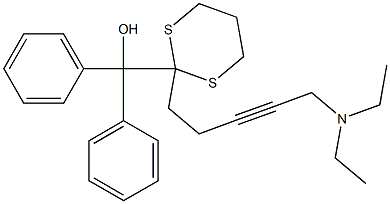 Diphenyl[2-[5-diethylamino-3-pentynyl]-1,3-dithian-2-yl]methanol 结构式