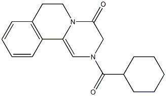 2-(Cyclohexylcarbonyl)-2,3,6,7-tetrahydro-4H-pyrazino[2,1-a]isoquinolin-4-one 结构式