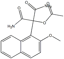 2-(2-Methoxy-1-naphtyl)-2-acetoxymalonamide 结构式