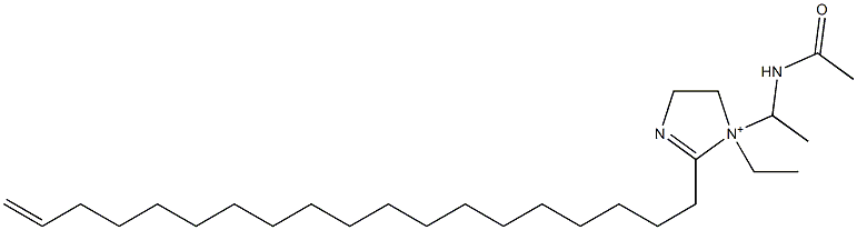 1-[1-(Acetylamino)ethyl]-1-ethyl-2-(18-nonadecenyl)-2-imidazoline-1-ium 结构式