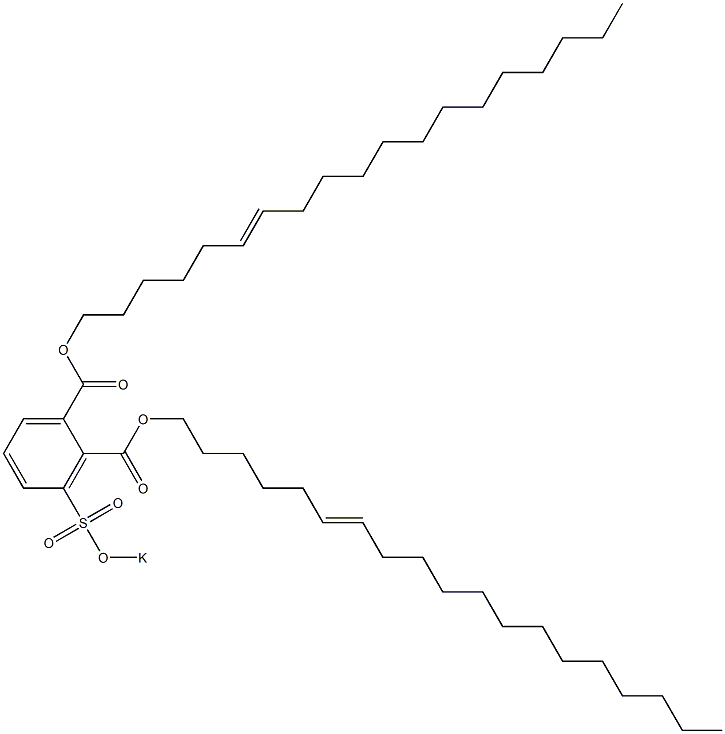 3-(Potassiosulfo)phthalic acid di(6-nonadecenyl) ester 结构式