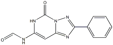2-Phenyl-7-formylamino[1,2,4]triazolo[1,5-c]pyrimidin-5(6H)-one 结构式