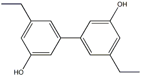 5,5'-Diethyl-1,1'-biphenyl-3,3'-diol 结构式