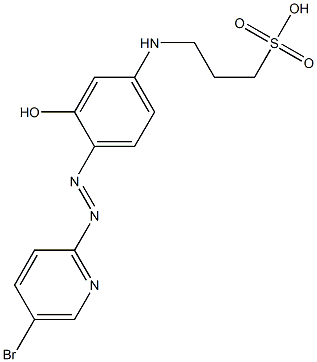 3-[[4-(5-Bromo-2-pyridinylazo)-3-hydroxyphenyl]amino]propane-1-sulfonic acid 结构式