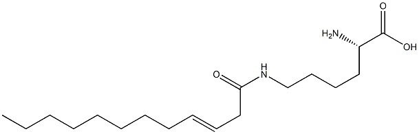 N6-(3-Dodecenoyl)lysine 结构式