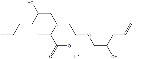 2-[N-(2-Hydroxyhexyl)-N-[2-(2-hydroxy-4-hexenylamino)ethyl]amino]propionic acid lithium salt 结构式