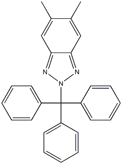 5,6-Dimethyl-2-(triphenylmethyl)-2H-benzotriazole 结构式