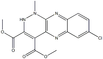 7-Chloro-1,2-dihydro-1-methylpyridazino[3,4-b]quinoxaline-3,4-dicarboxylic acid dimethyl ester 结构式