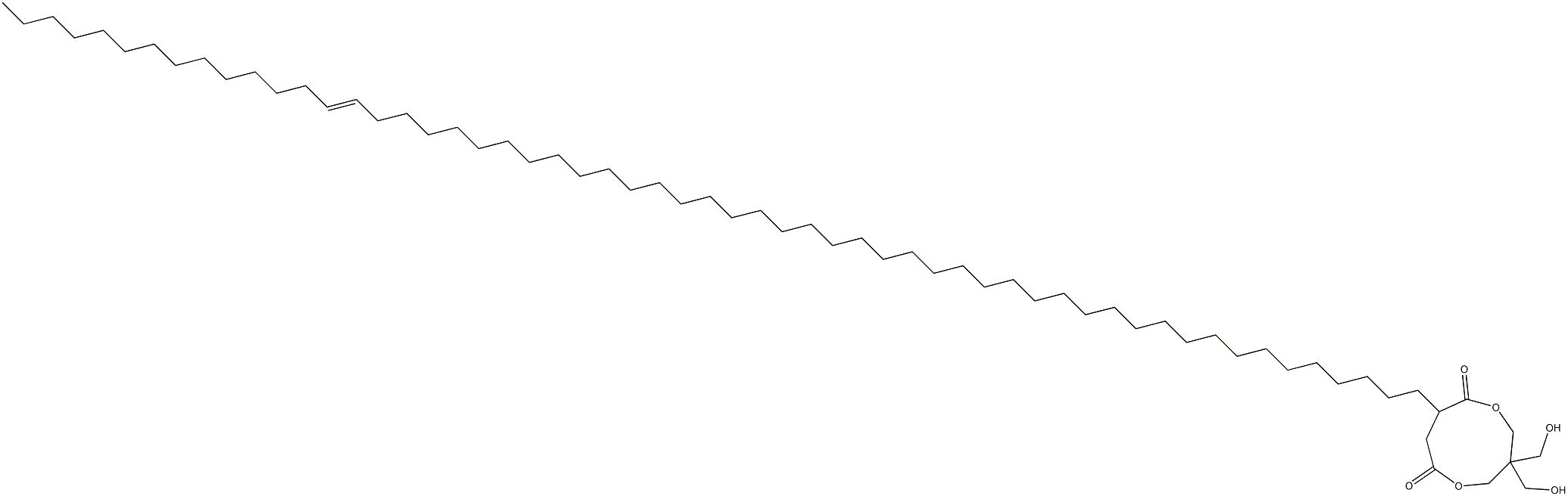 3,3-Bis(hydroxymethyl)-8-(43-heptapentacontenyl)-1,5-dioxacyclononane-6,9-dione 结构式