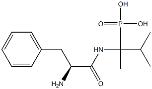 [2-(L-Phenylalanylamino)-3-methylbutan-2-yl]phosphonic acid 结构式