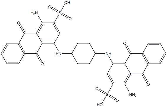 4,4'-(1,4-Cyclohexanediyldiimino)bis(1-amino-9,10-dihydro-9,10-dioxo-2-anthracenesulfonic acid) 结构式