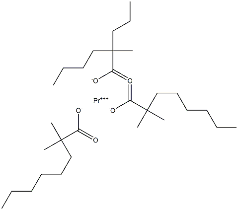 Praseodymium(III)bis(2,2-dimethyloctanoate)(2-methyl-2-propylhexanoate) 结构式