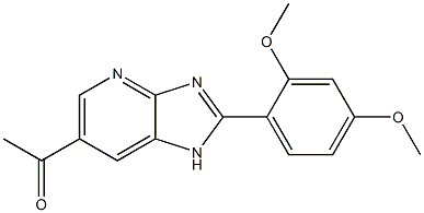 6-Acetyl-2-(2,4-dimethoxyphenyl)-1H-imidazo[4,5-b]pyridine 结构式