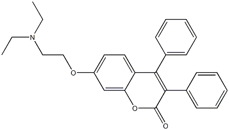 7-[2-(Diethylamino)ethoxy]-3,4-diphenyl-2H-1-benzopyran-2-one 结构式