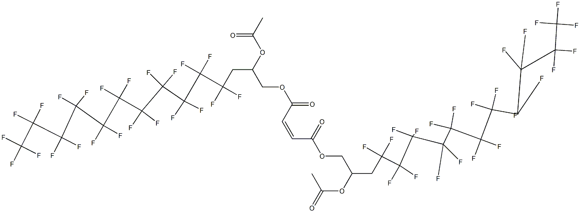 Maleic acid bis(2-acetyloxy-4,4,5,5,6,6,7,7,8,8,9,9,10,10,11,11,12,12,13,13,14,14,14-tricosafluorotetradecyl) ester 结构式