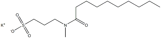 3-(N-Caprinoyl-N-methylamino)-1-propanesulfonic acid potassium salt 结构式