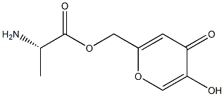 L-Alanine [(4-oxo-5-hydroxy-4H-pyran-2-yl)methyl] ester 结构式