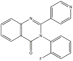 2-(4-Pyridyl)-3-(o-fluorophenyl)-4(3H)-quinazolinone 结构式