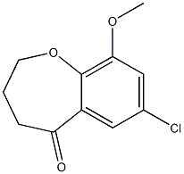 7-Chloro-9-methoxy-3,4-dihydro-1-benzoxepin-5(2H)-one 结构式