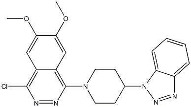 1-[4-(1H-Benzotriazol-1-yl)piperidino]-4-chloro-6,7-dimethoxyphthalazine 结构式