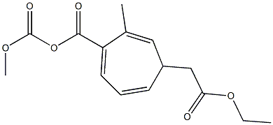 4-[(Ethoxycarbonyl)methyl]cyclohepta-2,5,7(1)-triene-1,2-dicarboxylic acid dimethyl ester 结构式