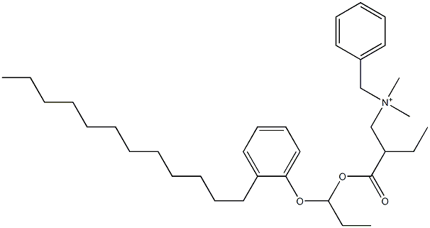 N,N-Dimethyl-N-benzyl-N-[2-[[1-(2-dodecylphenyloxy)propyl]oxycarbonyl]butyl]aminium 结构式