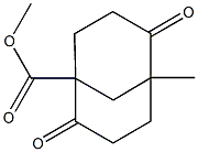 5-Methyl-2,6-dioxobicyclo[3.3.1]nonane-1-carboxylic acid methyl ester 结构式