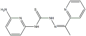 1-[1-(2-Pyridinyl)ethylidene]-4-(6-amino-2-pyridinyl)thiosemicarbazide 结构式