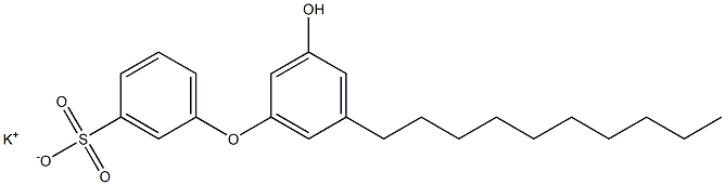 3'-Hydroxy-5'-decyl[oxybisbenzene]-3-sulfonic acid potassium salt 结构式