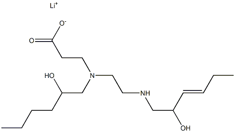 3-[N-(2-Hydroxyhexyl)-N-[2-(2-hydroxy-3-hexenylamino)ethyl]amino]propionic acid lithium salt 结构式
